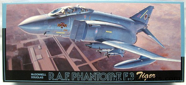 Fujimi 1/72 TWO British Phantom II F.3 (F3 / F-3 / F-4) - RAF 74th Sq 'Tiger' (one of 15 aircraft), G-17 plastic model kit